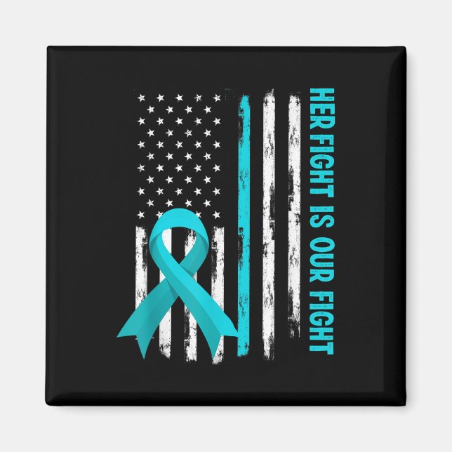 American Flag Her Fight Is My Fight Pots Syndrome  Magnet (Front)