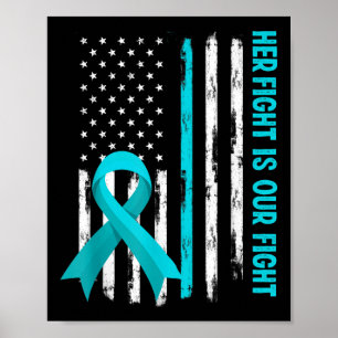 American Flag Her Fight Is My Fight Pots Syndrome Poster