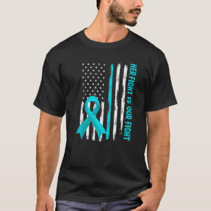 American Flag Her Fight Is My Fight Pots Syndrome  T-Shirt