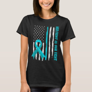 American Flag Her Fight Is My Fight Pots Syndrome T-Shirt