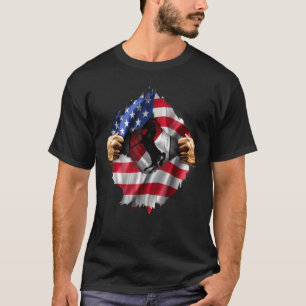 American Flag Hidden 11th Armoured Cavalry Regimen T-Shirt