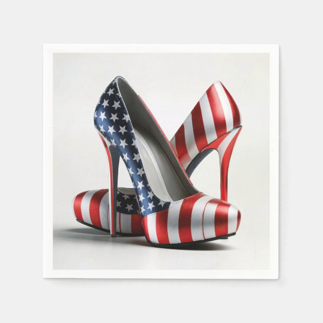 American Flag High Heels Napkin (Front)