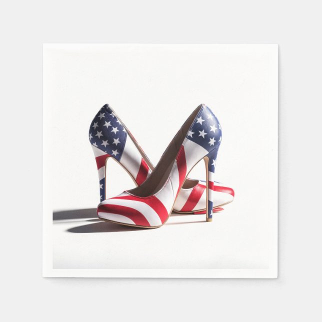 American Flag High Heels Napkin (Front)