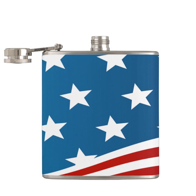 American Flag Hip Flask (Opened)