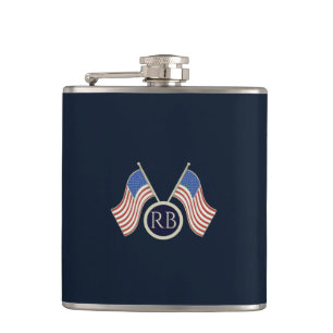 American Flag Hip Flask