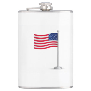 american flag hip flask