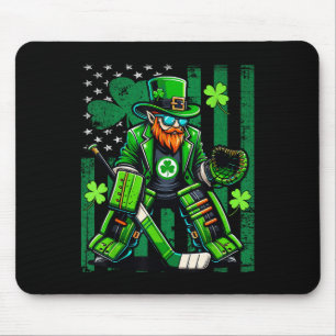 American Flag Hockey Goalie Saint Patrick&#39;s Da Mouse Mat