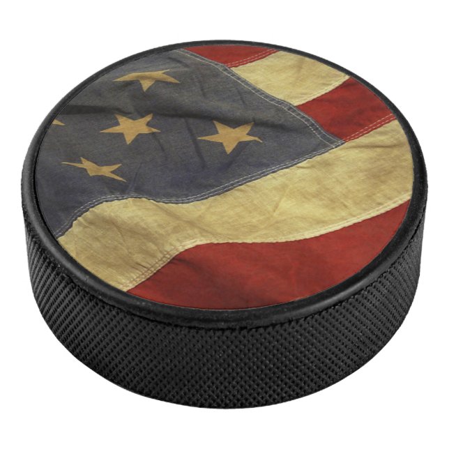 American Flag Hockey Puck (3/4)