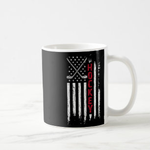 American Flag Hockey Usa Patriotic Coffee Mug