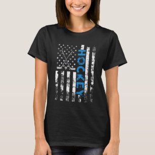 American Flag Hockey USA Patriotic T-Shirt