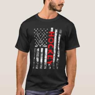 American Flag Hockey USA Patriotic T-Shirt