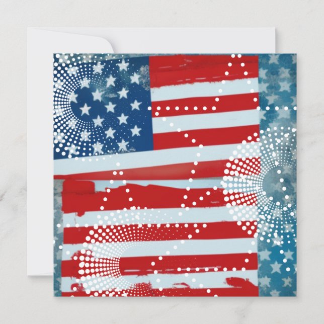 American Flag Holiday Card (Front)