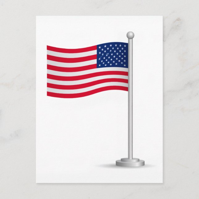 american flag holiday postcard (Front)
