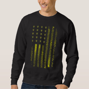 American Flag Honey Bee Honeycomb Beekeeper Sweatshirt