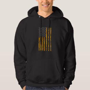 American Flag Honeycomb Honey Bee Beekeeping Beeke Hoodie