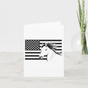 American Flag Horseback Riding Apparel - Horse Card