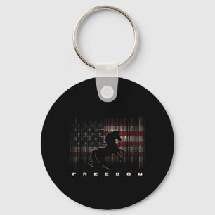 American Flag Horseback Riding Apparel - Horse Key Ring