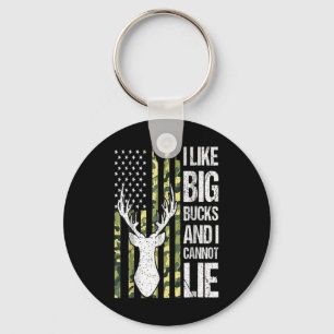 American Flag I Like Big Bucks And I Cannot Lie De Key Ring