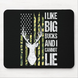 American Flag I Like Big Bucks And I Cannot Lie De Mouse Mat