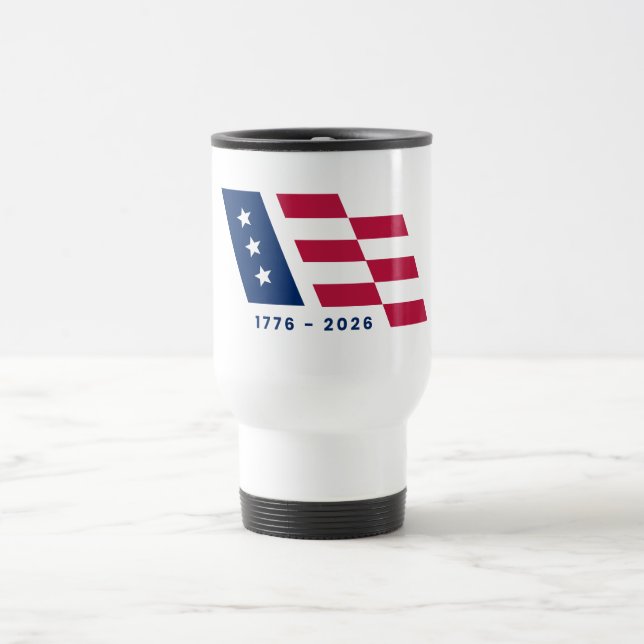 American Flag Icon Travel Mug (Center)