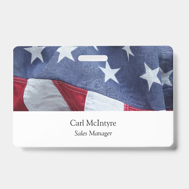 American flag ID badge (Front)
