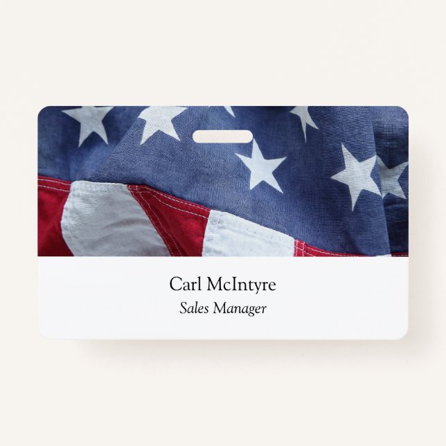 American flag ID badge (Front)