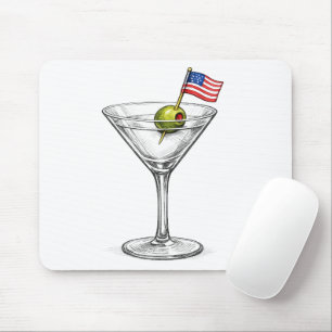 American Flag in a Martini Mouse Mat