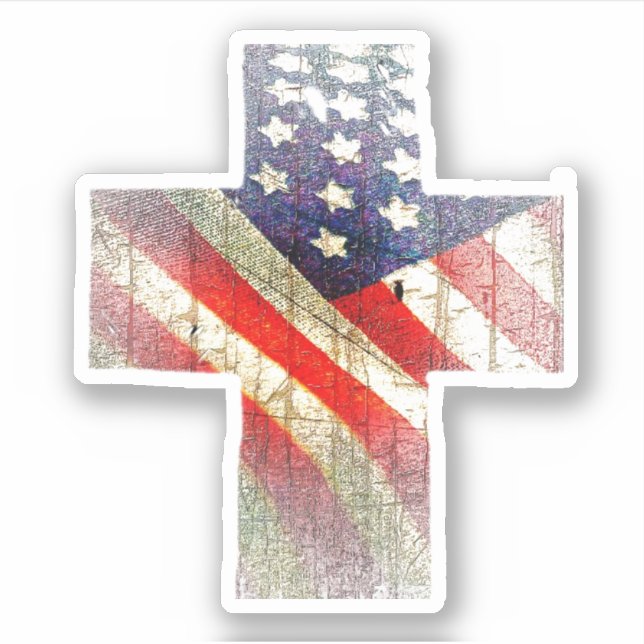 American flag in cross (Front)