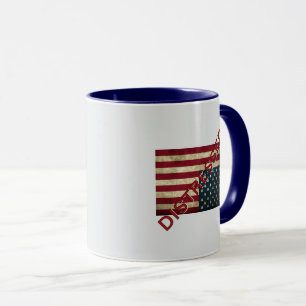 American Flag in Distress Coffee Mug