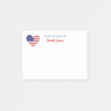 American Flag in Love Heart Patriotic Personalised