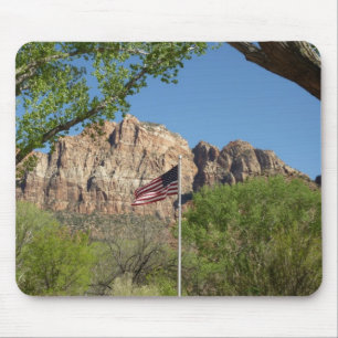 American Flag in Zion National Park II Mouse Mat
