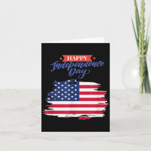American Flag Independence Day 4th of July Happy Card