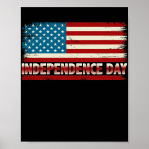 American Flag Independence Day for 4th of July Poster