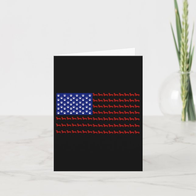 American Flag Independence Day Gift  Card (Front)