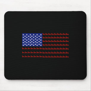 American Flag Independence Day Gift  Mouse Mat