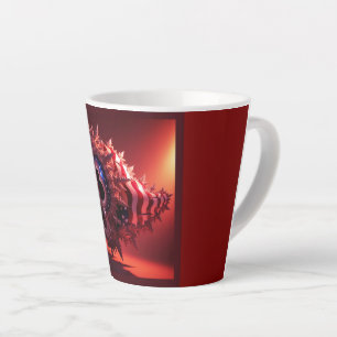 American Flag Infused Onto Mandelbrot Tube Latte Mug