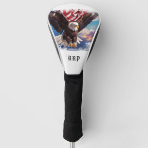 *~* American Flag .. Initials USA Bald Eagle AP16 Golf Head Cover