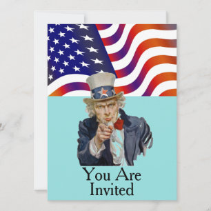 American Flag Invitation