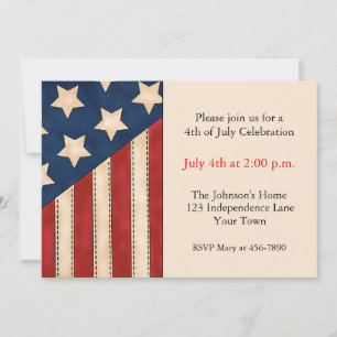 American Flag Invitation