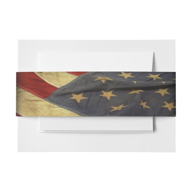 American Flag Invitation Belly Band (Front Example)