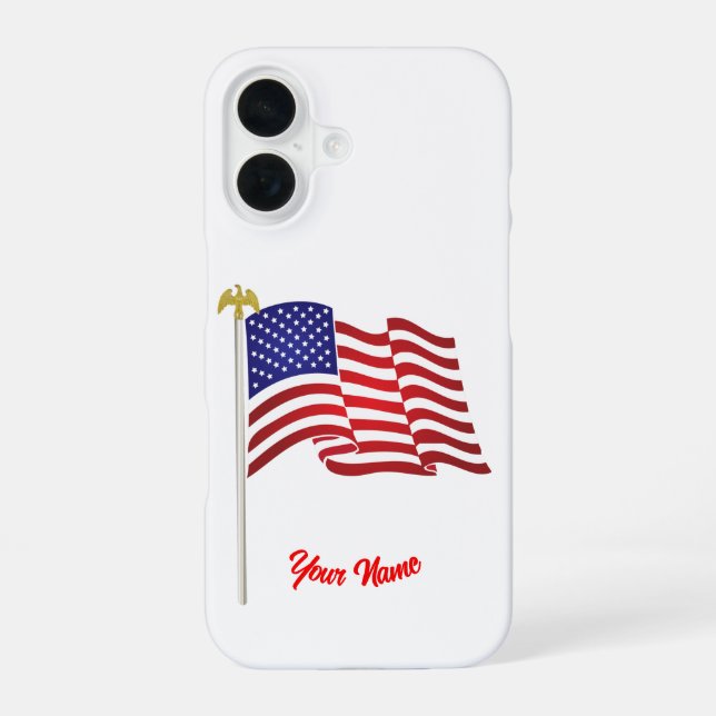 American Flag iPhone 16 Case (Back)