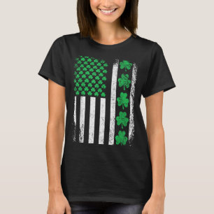 American flag irish shamrocks st patricks day men T-Shirt