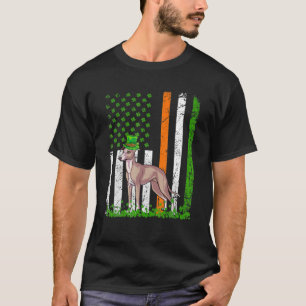 American Flag Italian Greyhound Dog Lovers St Patr T-Shirt