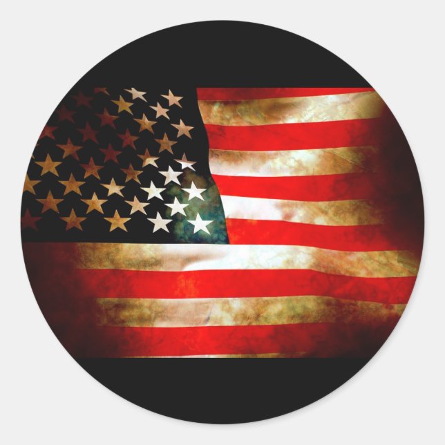 American Flag Items Classic Round Sticker (Front)