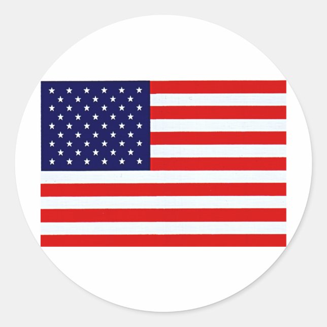 American Flag Items Classic Round Sticker (Front)