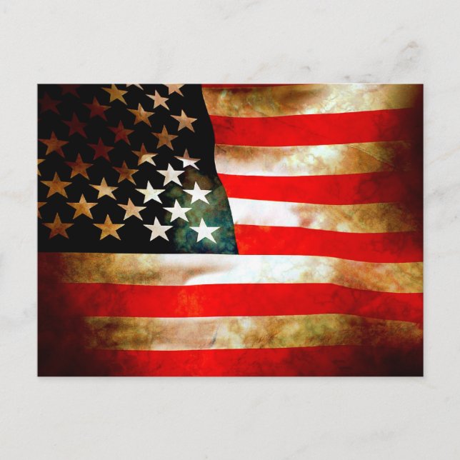 American Flag Items Postcard (Front)