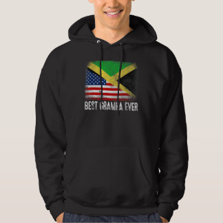 American Flag & Jamaica Flag Best Grampa Ever Fami Hoodie