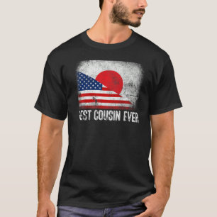 American Flag & Japan Flag Best Cousin Ever Family T-Shirt