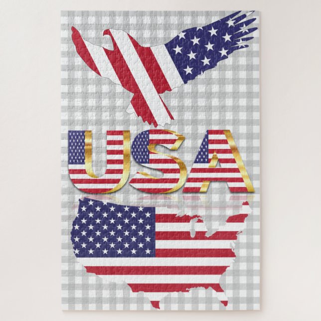 American Flag Jigsaw Puzzle USA (Vertical)
