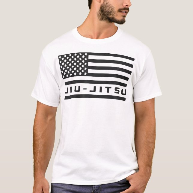 American Flag Jiu Jitsu Apparel - Jiu Jitsu T-Shirt (Front)